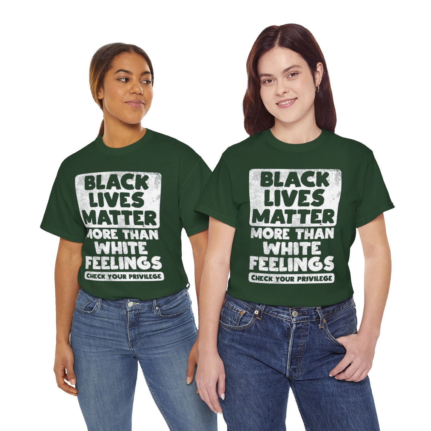 Black Lives Matter Graphic Tee — "More Than White Feelings" Social Justice T‑Shirt