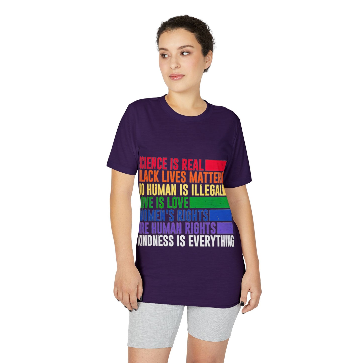 Equality Pride T-Shirt — "Science Is Real, Black Lives Matter" Rainbow Social Justice Tee