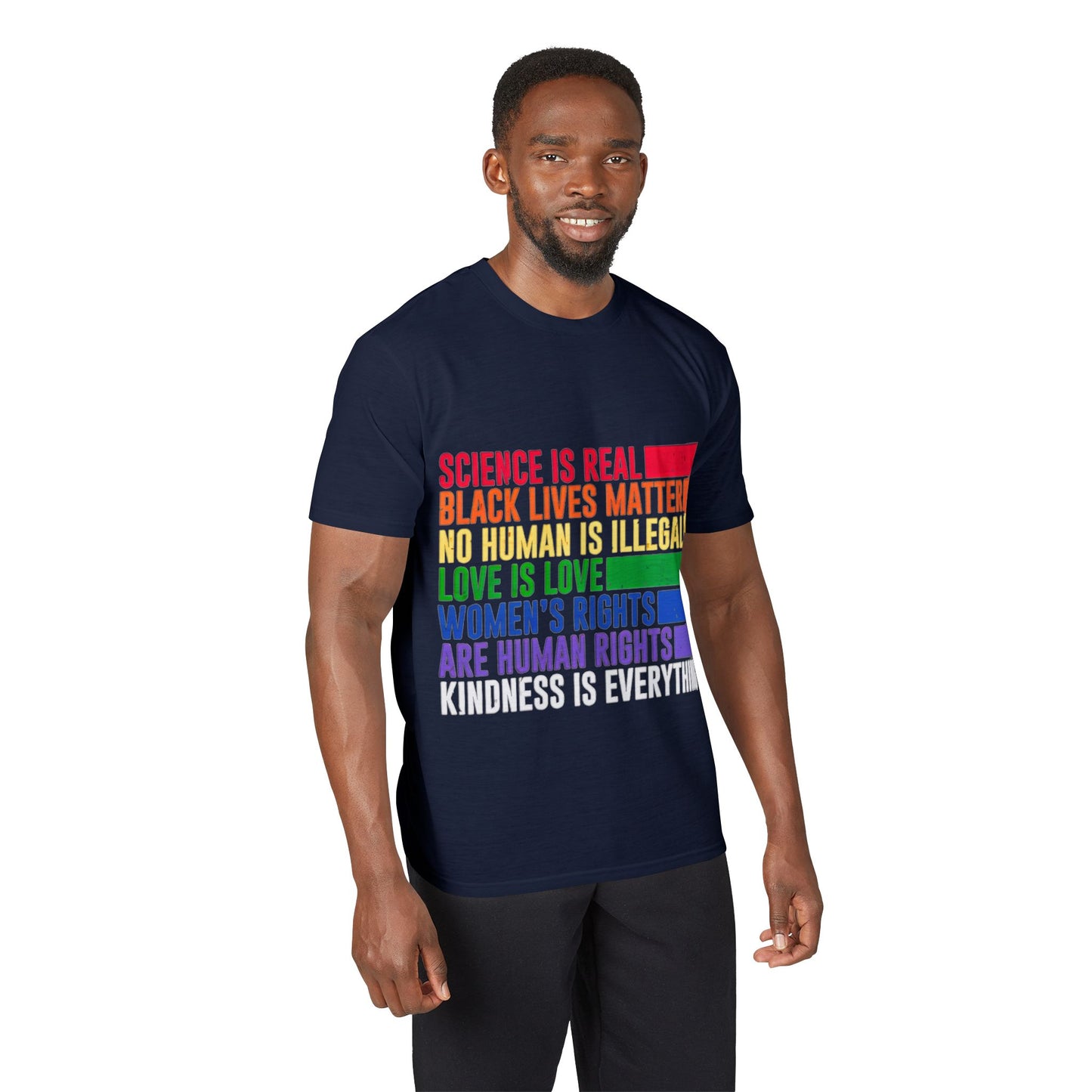 Equality Pride T-Shirt — "Science Is Real, Black Lives Matter" Rainbow Social Justice Tee