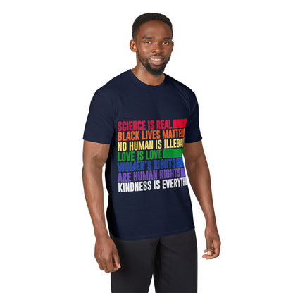 Equality Pride T-Shirt — "Science Is Real, Black Lives Matter" Rainbow Social Justice Tee