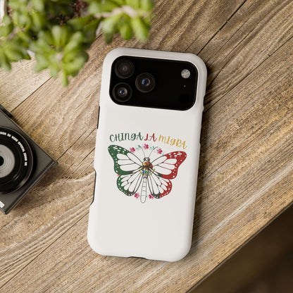 Phone Case — "Chinga La Migra" Mexican Flag Butterfly Impact-Resistant Case