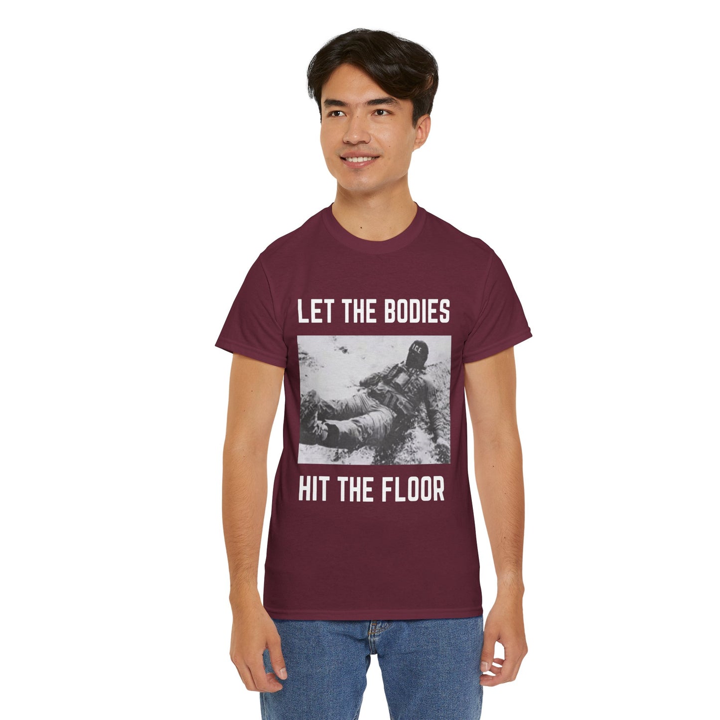 Let The Bodies Hit The Floor T-Shirt — Gothic Metal Band Lyric Tee