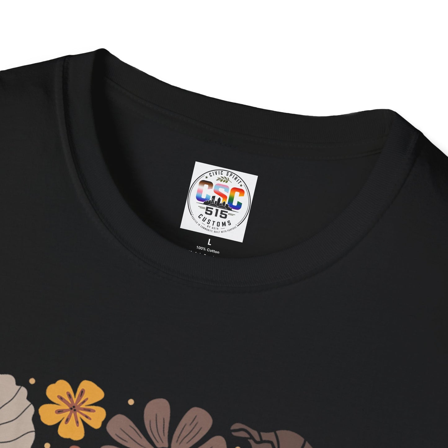 Retro Brown Floral Mexican Pride Tee