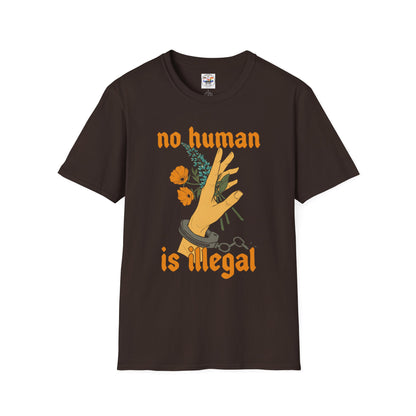 No Human Is Illegal T-Shirt — Immigration Justice Graphic Tee