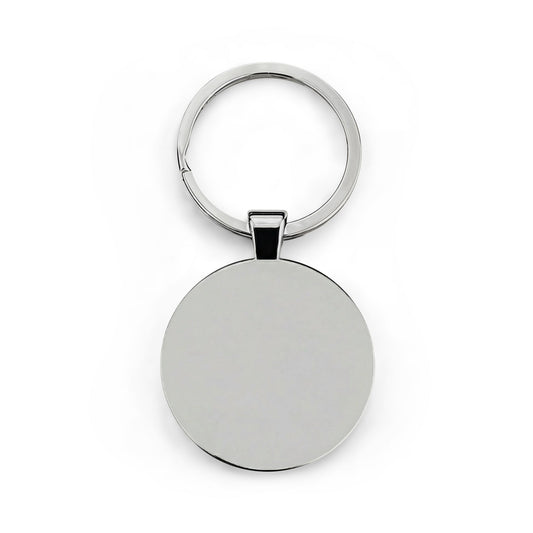 Palestine Watermelon Floral Round Stainless Steel Keychain