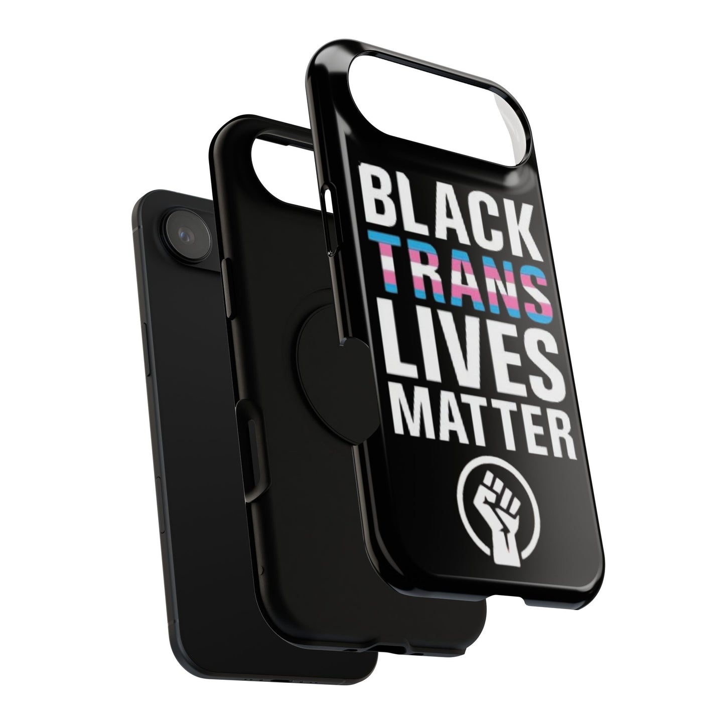 Impact-Resistant Phone Case — “Black Trans Lives Matter” Bold Activist Design