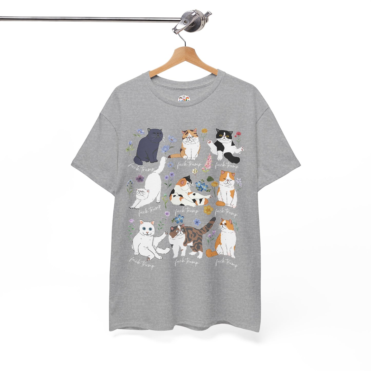 Cat F Trump Graphic Tee - Cute Cats Illustration