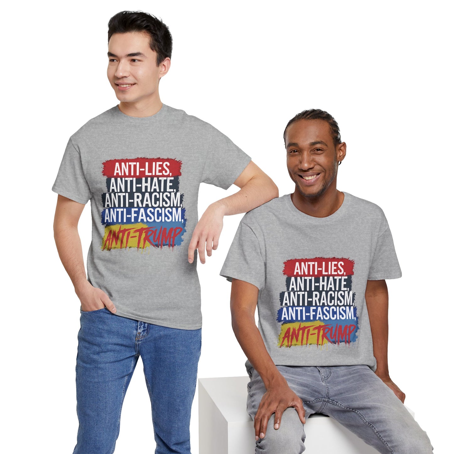 Anti-Lies Anti-Hate Anti-Racism Anti-Fascism Anti-Trump T-Shirt