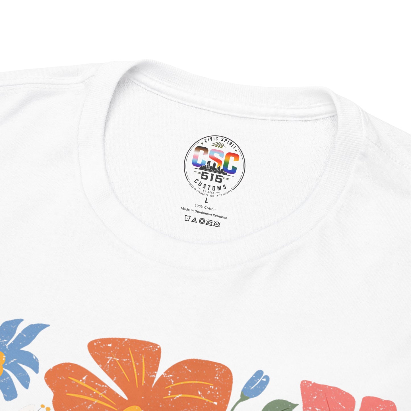 Floral 'Chinga La Migra' Tee - Colorful Latino Pride T-Shirt