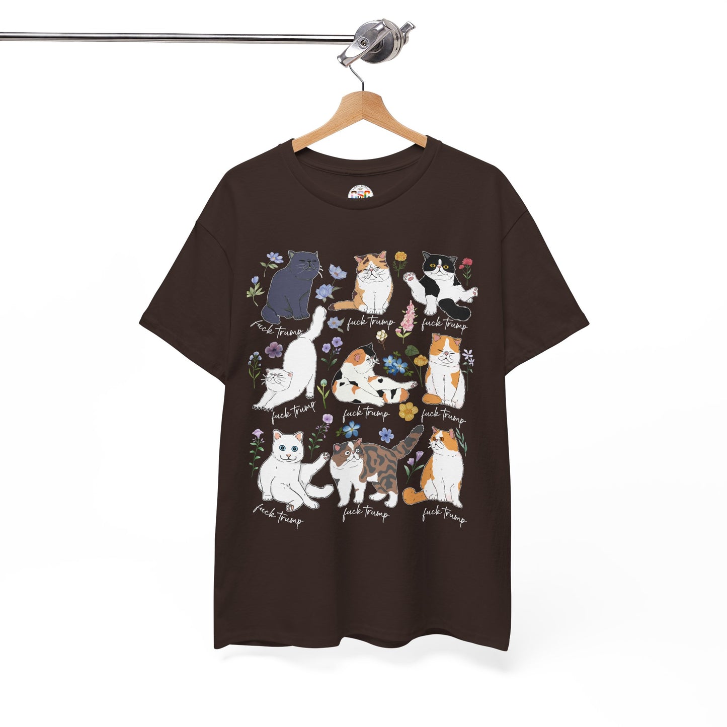 Cat F Trump Graphic Tee - Cute Cats Illustration