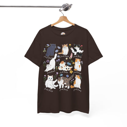 Cat F Trump Graphic Tee - Cute Cats Illustration