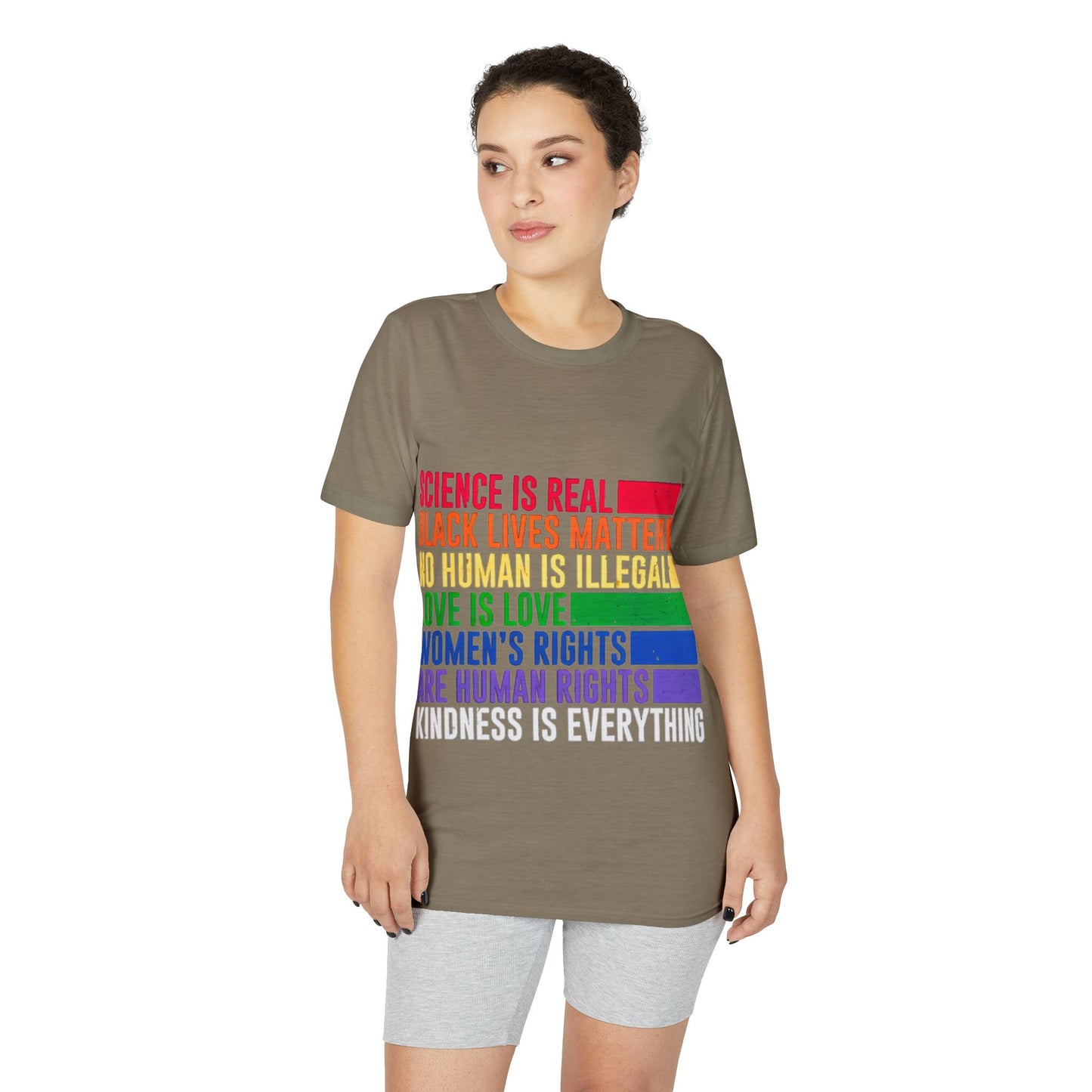 Equality Pride T-Shirt — "Science Is Real, Black Lives Matter" Rainbow Social Justice Tee
