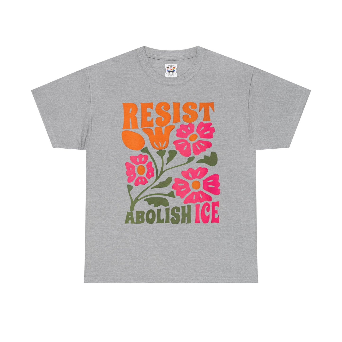 Resist Abolish ICE Floral Tee