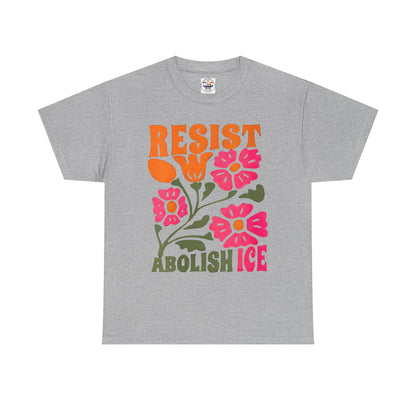Resist Abolish ICE Floral Tee