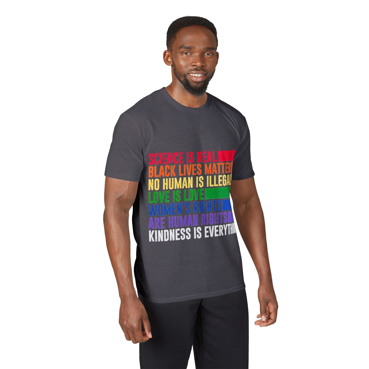Equality Pride T-Shirt — "Science Is Real, Black Lives Matter" Rainbow Social Justice Tee