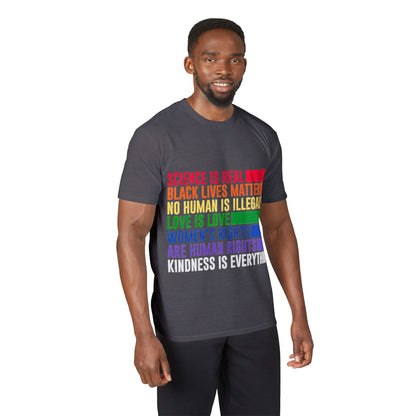 Equality Pride T-Shirt — "Science Is Real, Black Lives Matter" Rainbow Social Justice Tee