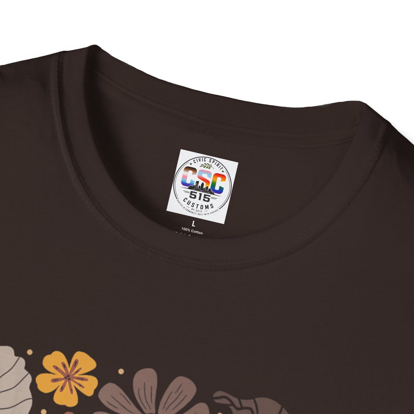 Retro Brown Floral Mexican Pride Tee