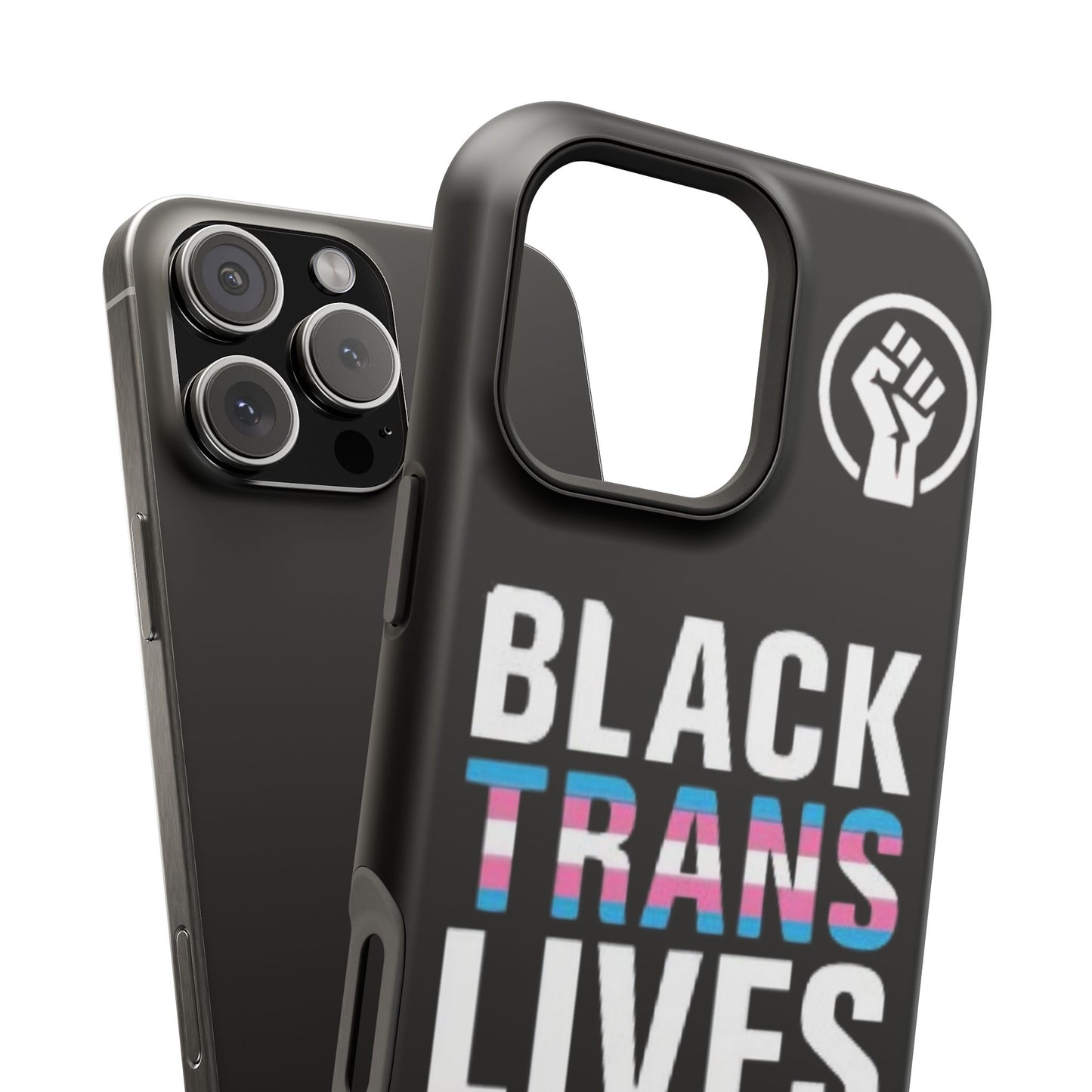 Impact-Resistant Phone Case — “Black Trans Lives Matter” Bold Activist Design