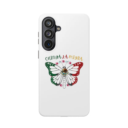 Phone Case — "Chinga La Migra" Mexican Flag Butterfly Impact-Resistant Case
