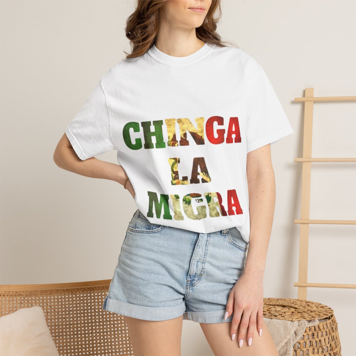 Chinga La Migra Graphic T-Shirt — Bold Mexican Pride Statement Tee