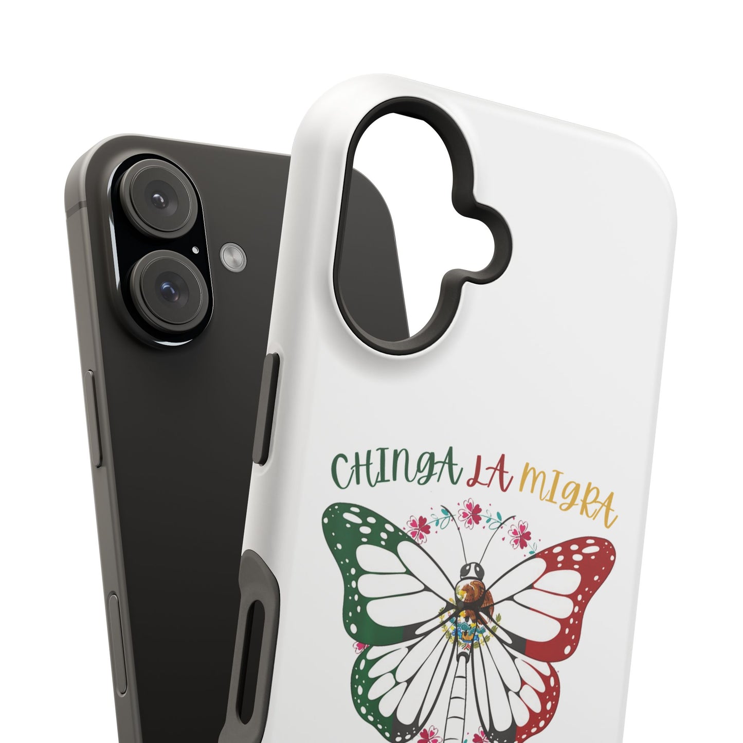 Phone Case — "Chinga La Migra" Mexican Flag Butterfly Impact-Resistant Case