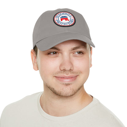 Dad Hat — Round Leather Patch 'Pedophile Protectors' Political Satire Cap