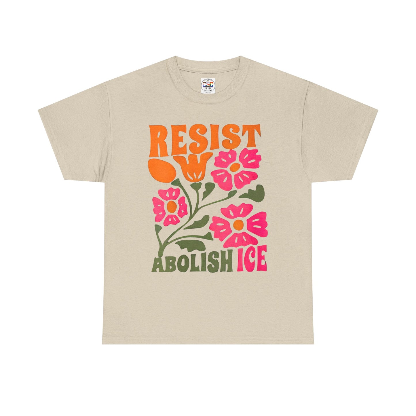 Resist Abolish ICE Floral Tee