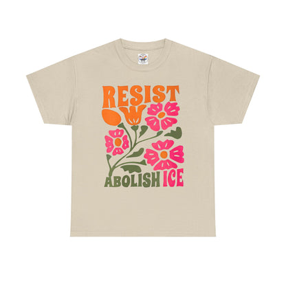Resist Abolish ICE Floral Tee