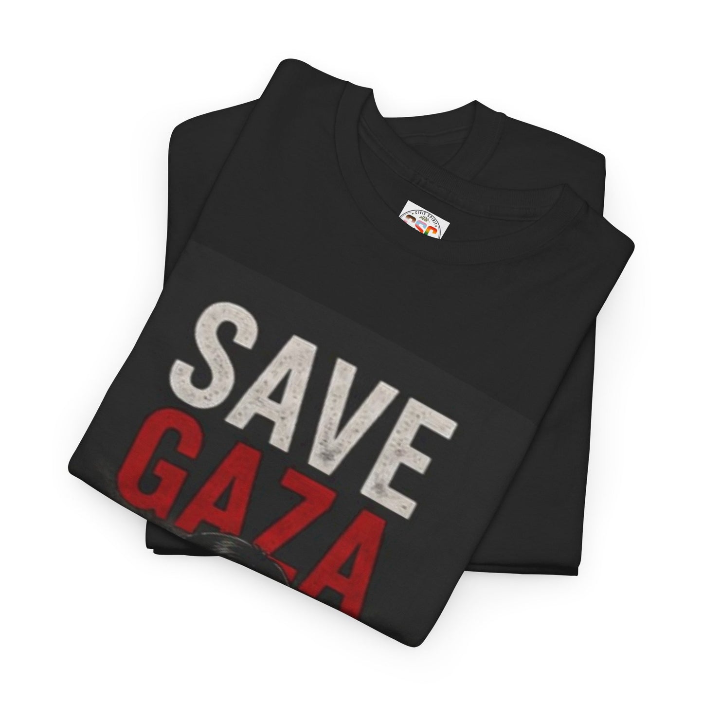 Save Gaza T-Shirt — Child with Teddy Protest Tee