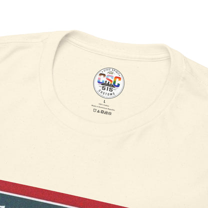 Graphic Tee — Distressed Political Portrait with Red Strike-Through