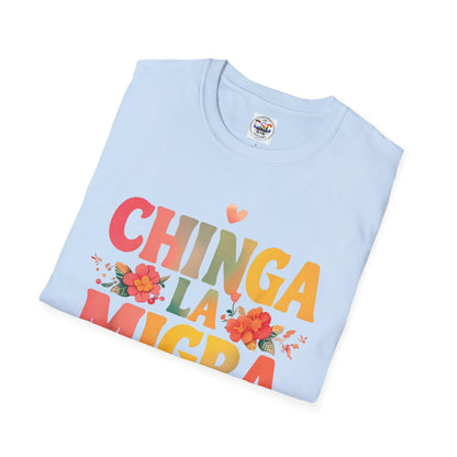 Chinga La Migra Floral T-Shirt – Bold Spanish Protest Tee
