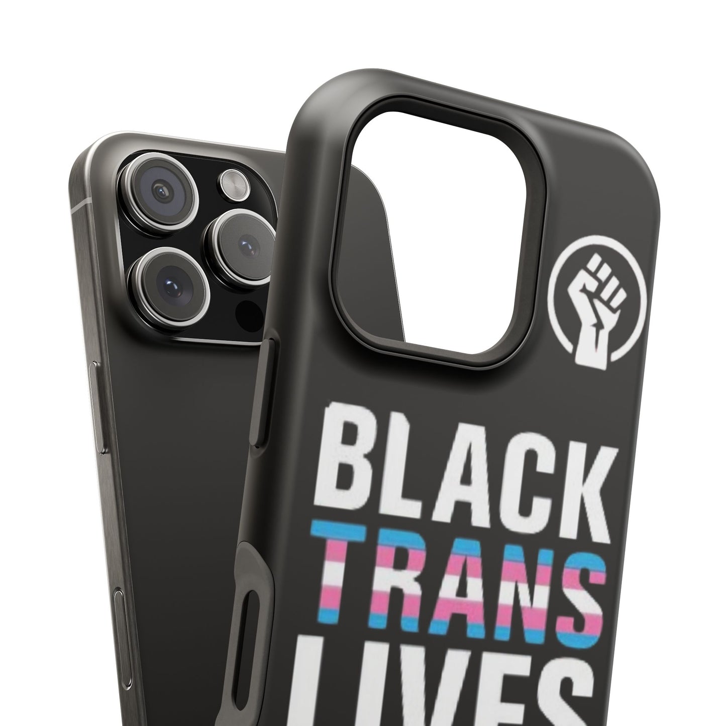Impact-Resistant Phone Case — “Black Trans Lives Matter” Bold Activist Design