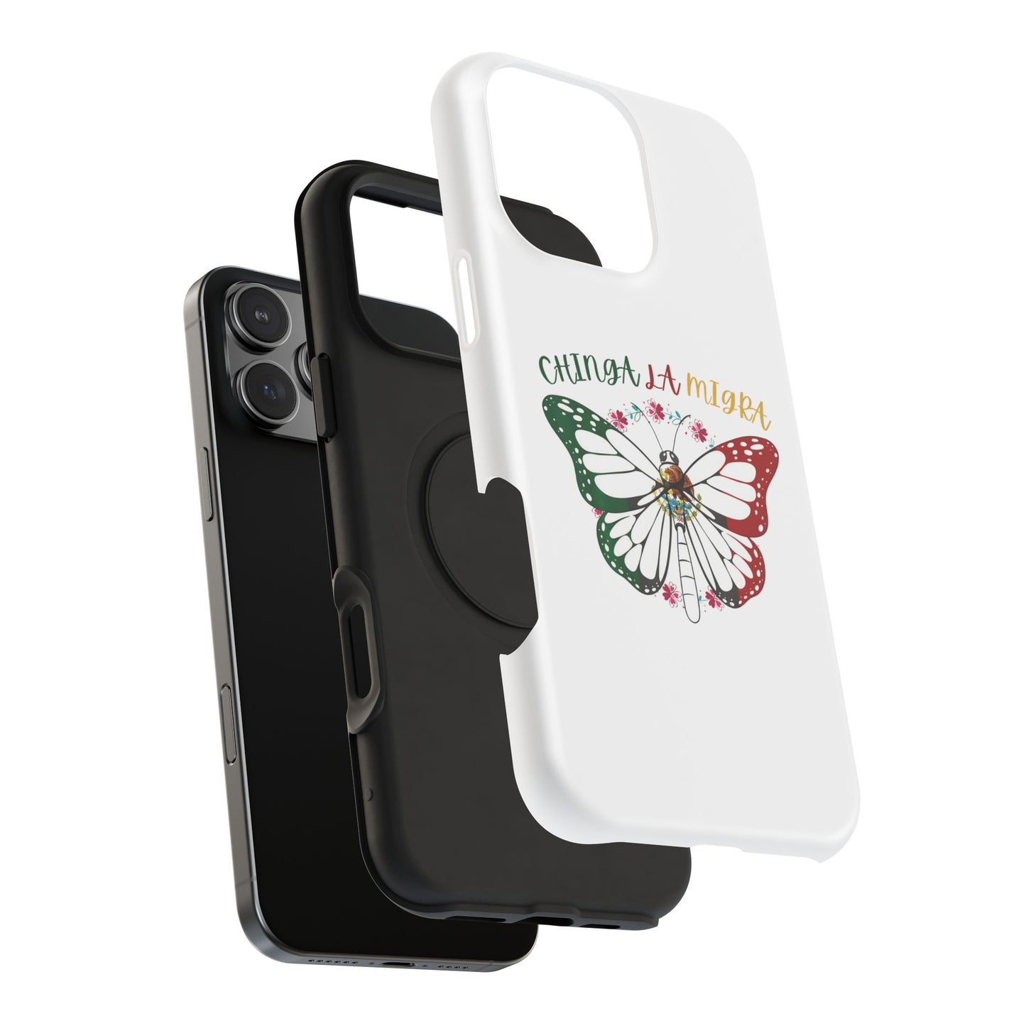 Phone Case — "Chinga La Migra" Mexican Flag Butterfly Impact-Resistant Case