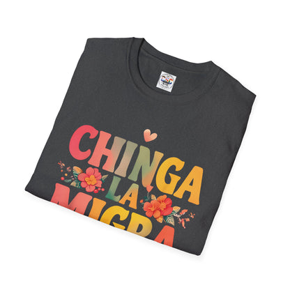 Chinga La Migra Floral T-Shirt – Bold Spanish Protest Tee
