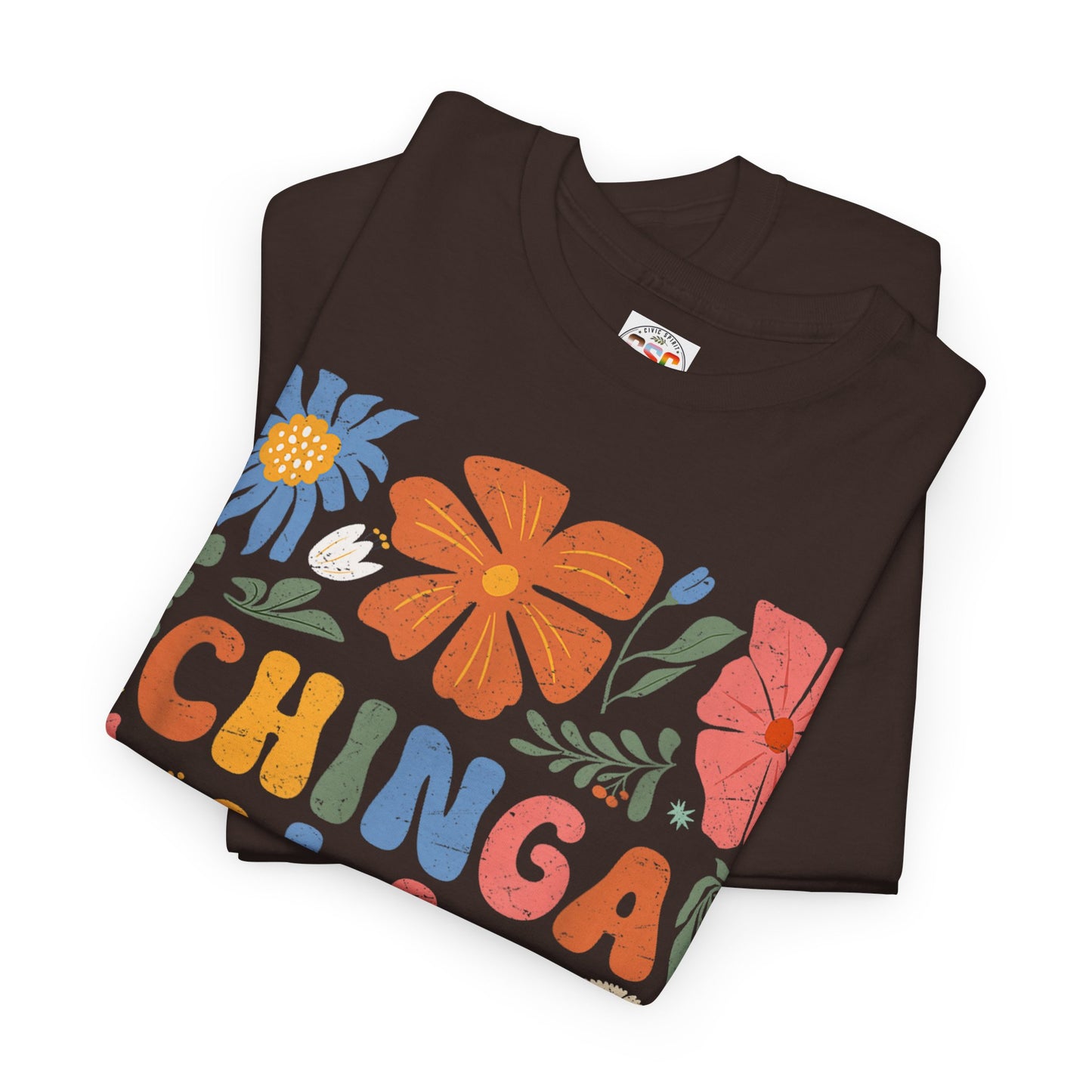Floral 'Chinga La Migra' Tee - Colorful Latino Pride T-Shirt