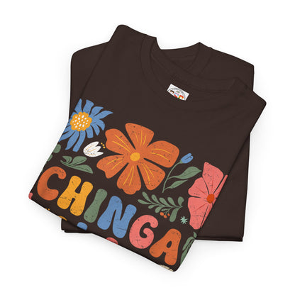 Floral 'Chinga La Migra' Tee - Colorful Latino Pride T-Shirt