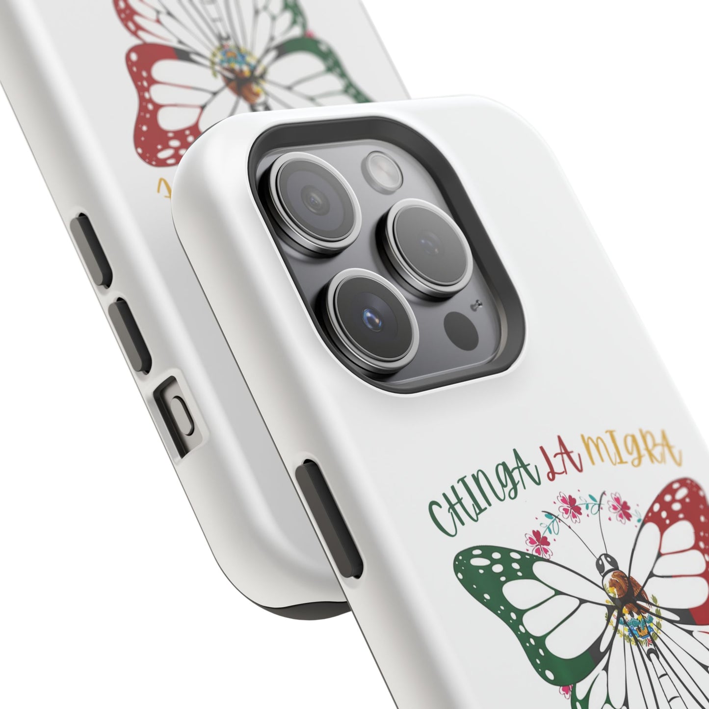 Phone Case — "Chinga La Migra" Mexican Flag Butterfly Impact-Resistant Case