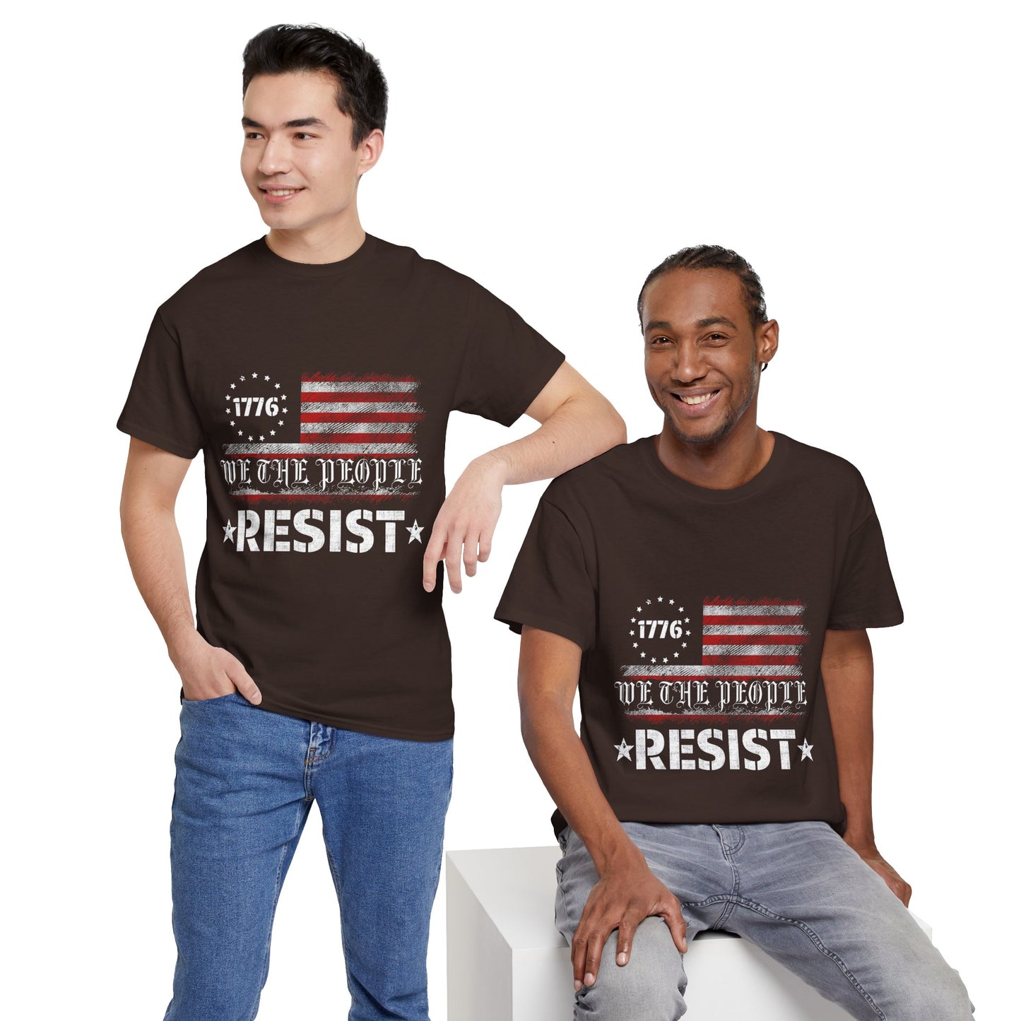 Resist 1776 Tee — 'We The People' Distressed American Flag T-Shirt