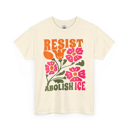 Resist Abolish ICE Floral Tee