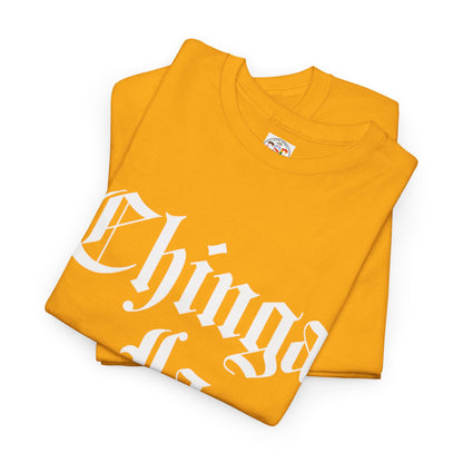 Graphic Tee — "Chinga La Migra" Bold Gothic Statement Shirt
