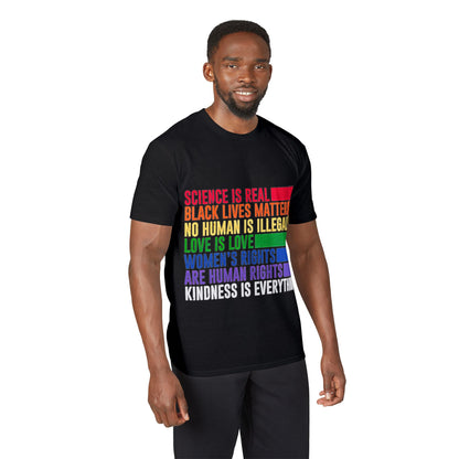Equality Pride T-Shirt — "Science Is Real, Black Lives Matter" Rainbow Social Justice Tee