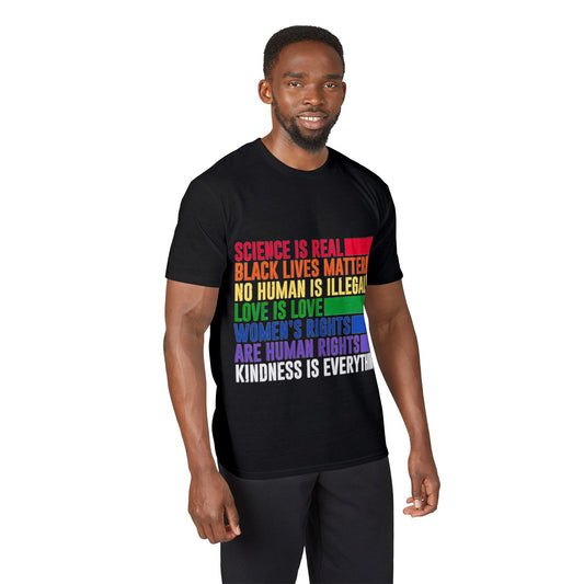 Equality Pride T-Shirt — "Science Is Real, Black Lives Matter" Rainbow Social Justice Tee