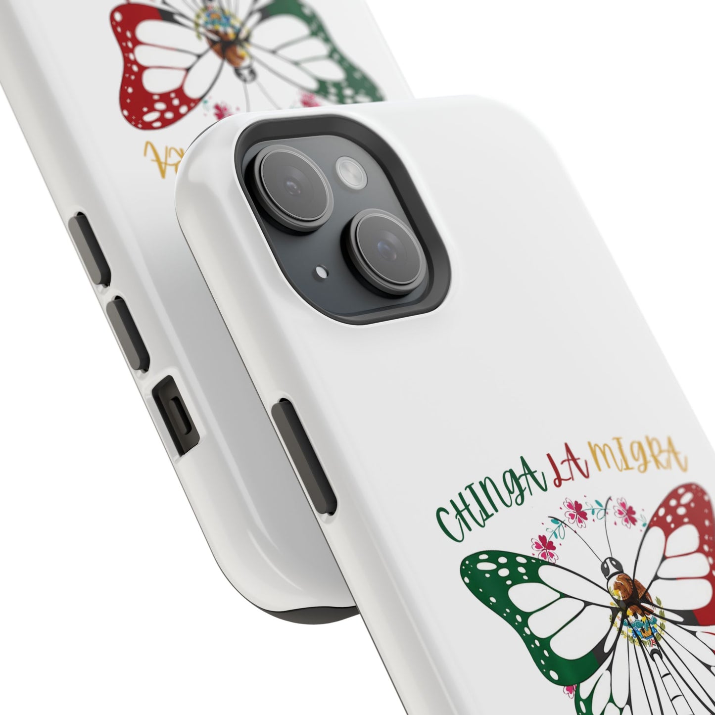 Phone Case — "Chinga La Migra" Mexican Flag Butterfly Impact-Resistant Case