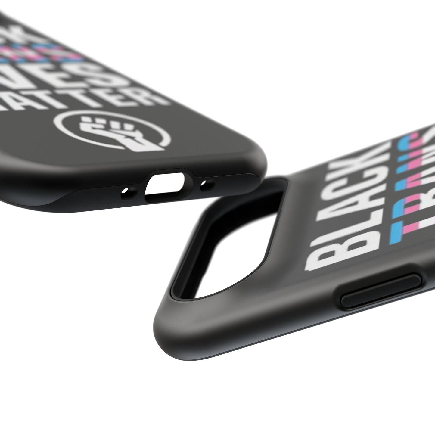 Impact-Resistant Phone Case — “Black Trans Lives Matter” Bold Activist Design