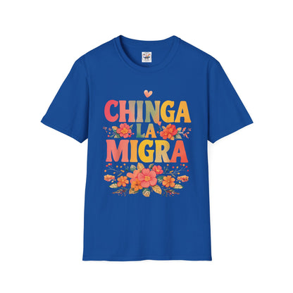 Chinga La Migra Floral T-Shirt – Bold Spanish Protest Tee