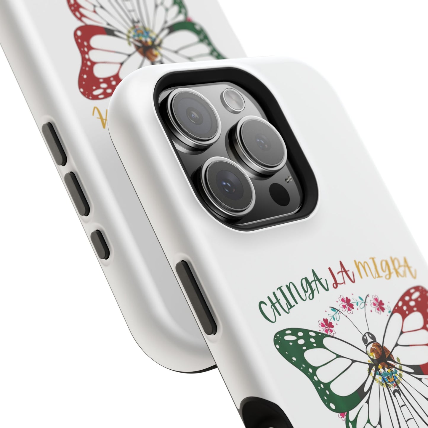 Phone Case — "Chinga La Migra" Mexican Flag Butterfly Impact-Resistant Case