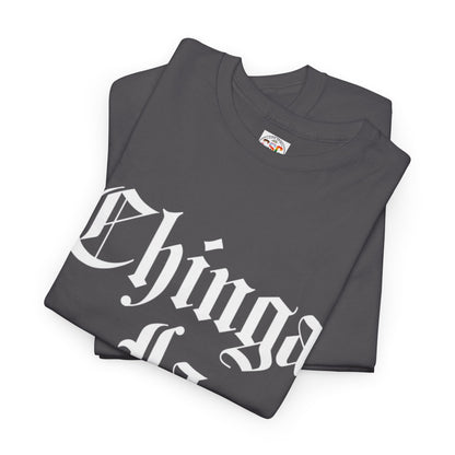 Graphic Tee — "Chinga La Migra" Bold Gothic Statement Shirt