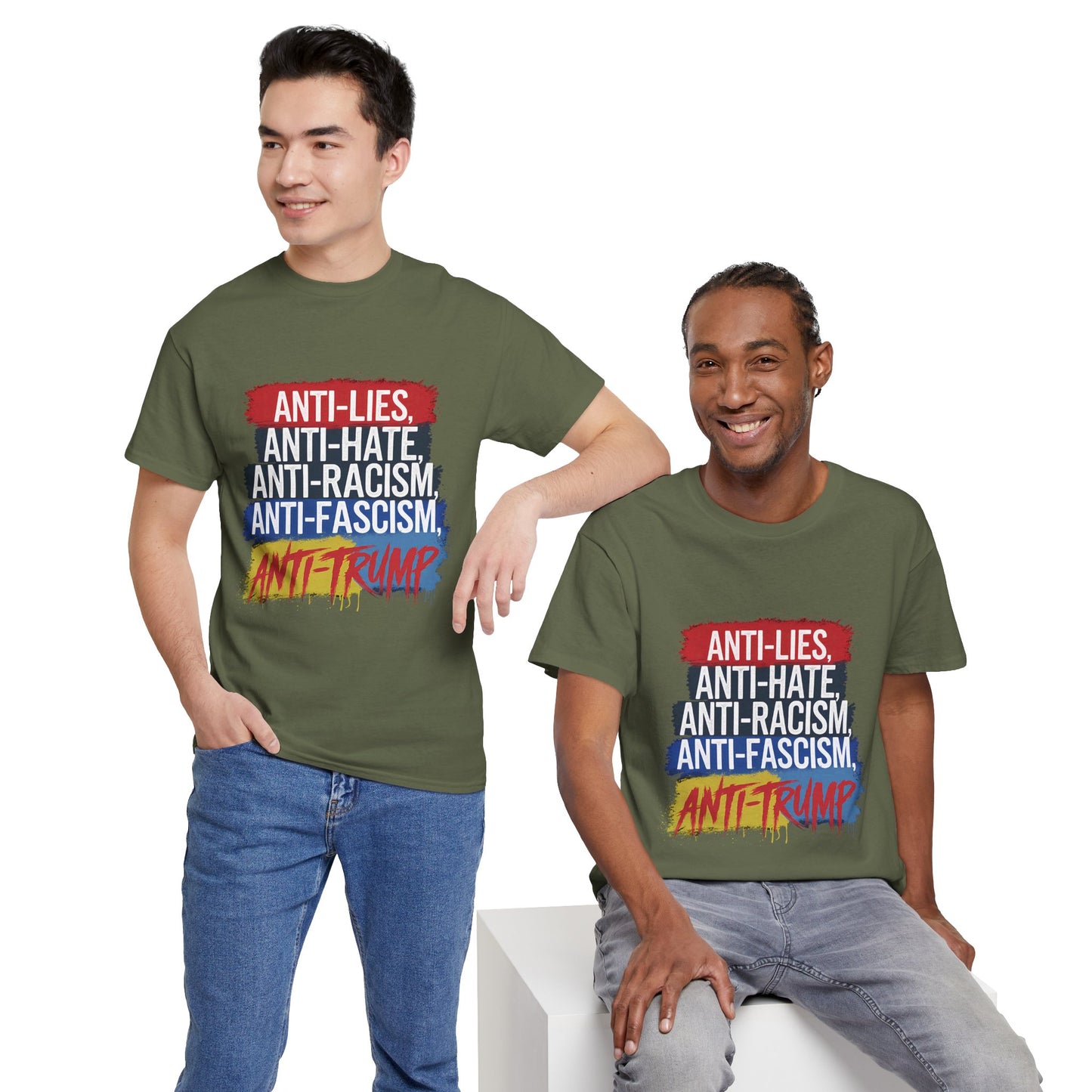 Anti-Lies Anti-Hate Anti-Racism Anti-Fascism Anti-Trump T-Shirt