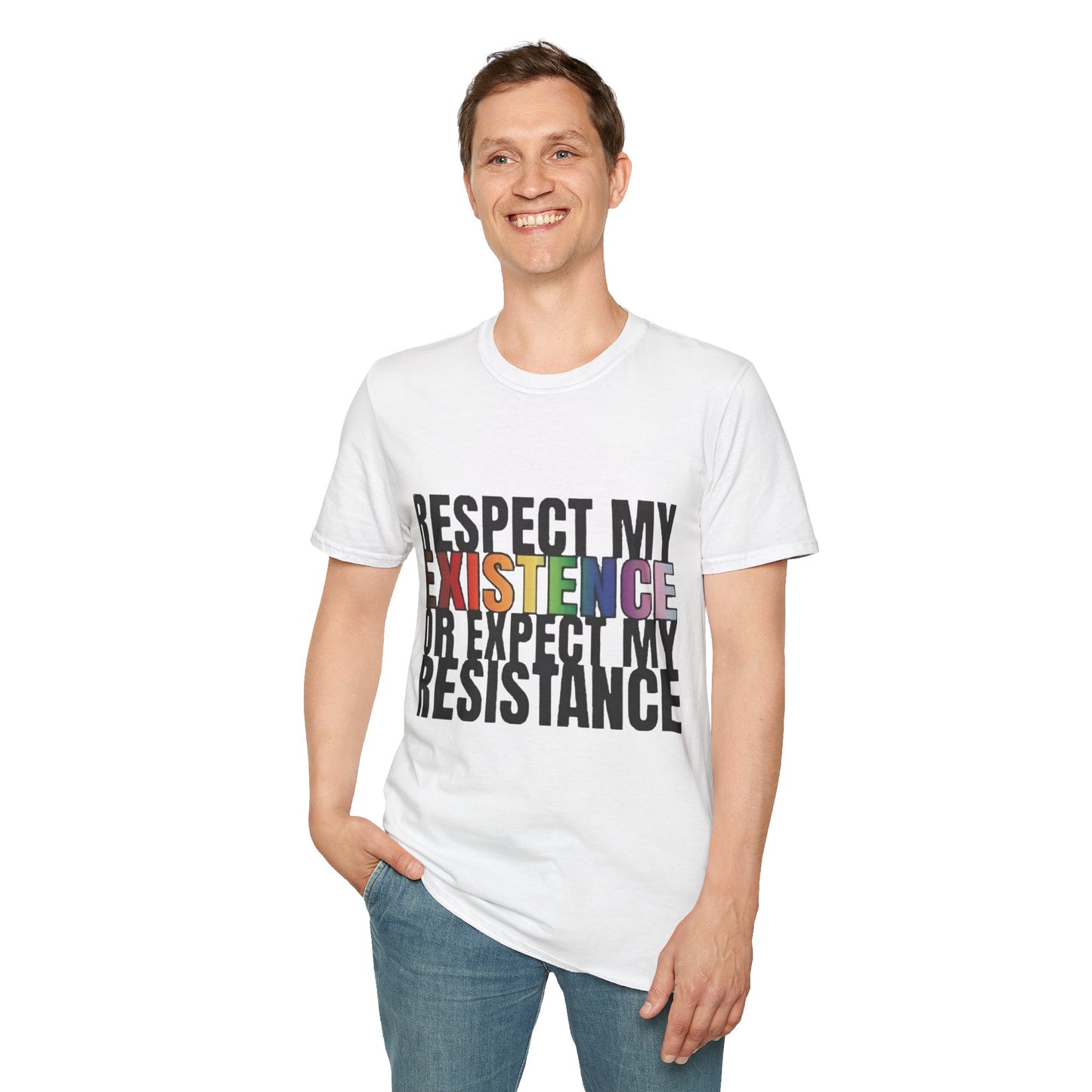 "Respect My Existence or Expect My Resistance" Pride Statement Tee