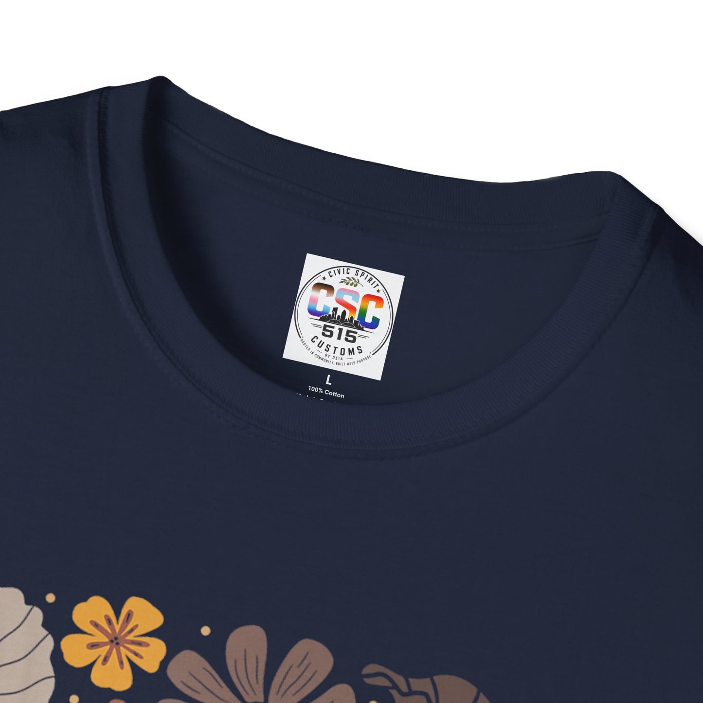 Retro Brown Floral Mexican Pride Tee